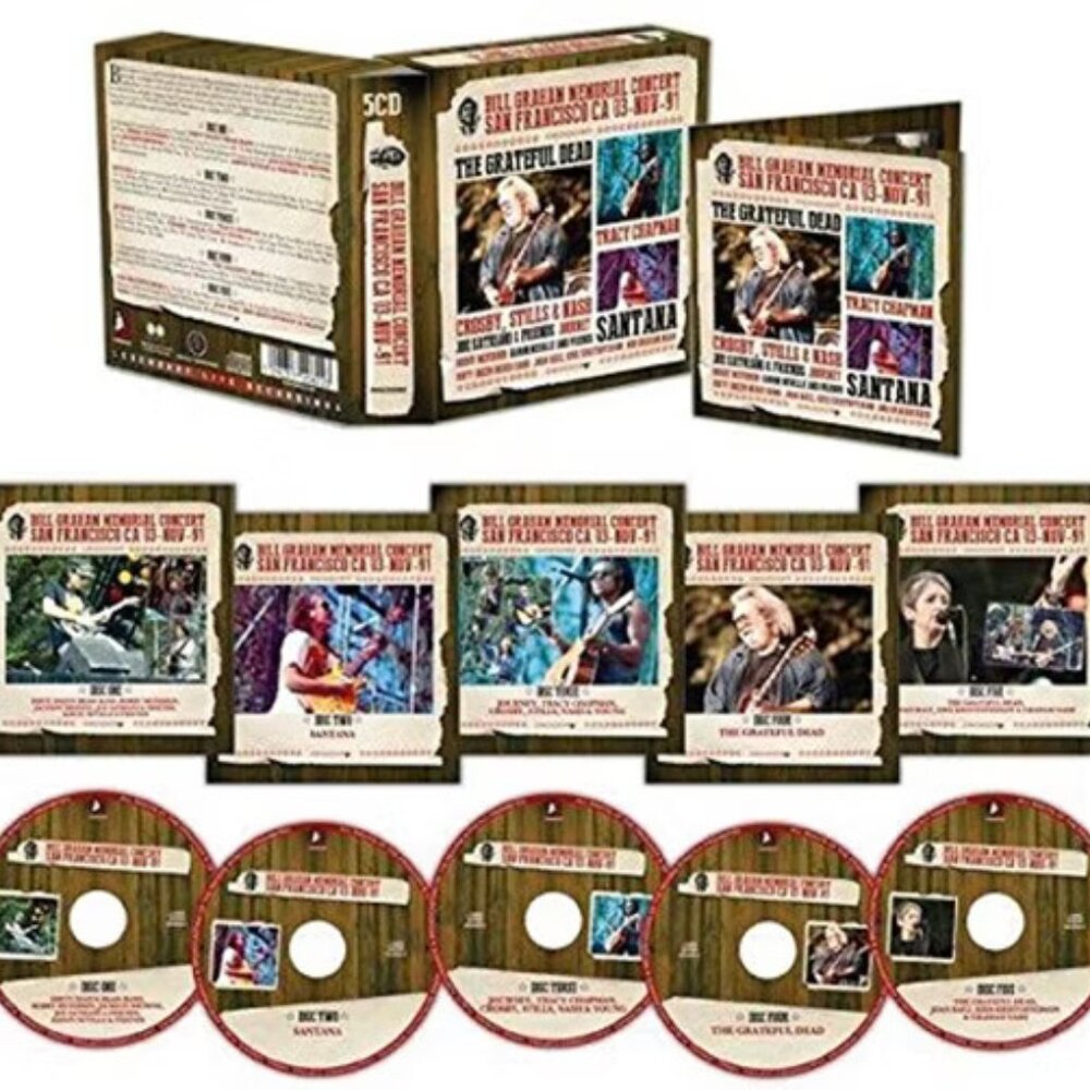 Bill Graham Memorial Concert 5-CD ~ Grateful Dead, CSNY, Santana, etc ~ Sealed!